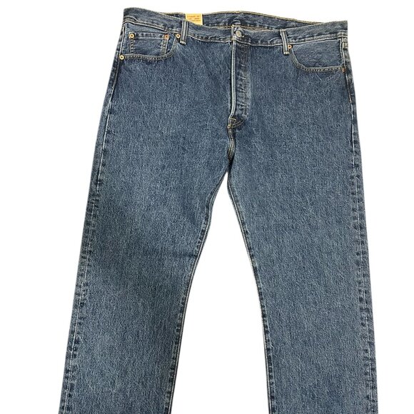 Levis 501 Straight Leg Button Fly Mens Blue Jeans Size 42x 32 NWT - Picture 1 of 8